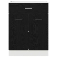 vidaXL Armadio Base con Cassetto Rovere nero 60 x 46 x 81.5 cm