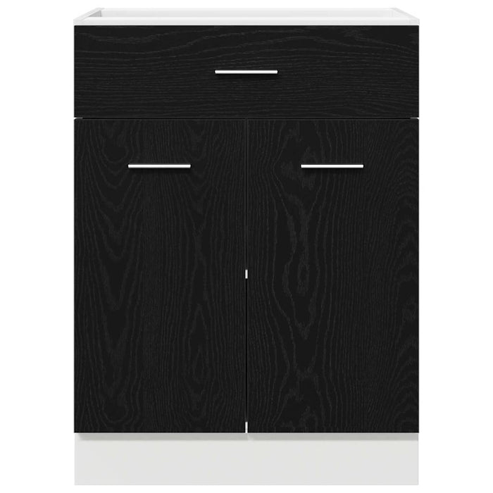 vidaXL Armadio Base con Cassetto Rovere nero 60 x 46 x 81.5 cm