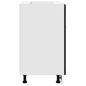 vidaXL Armadio Base con Cassetto Rovere nero 60 x 46 x 81.5 cm