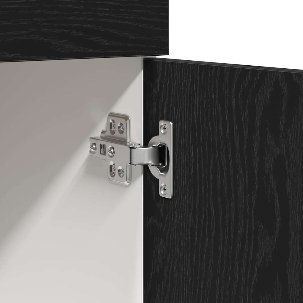 Armadietto con Cassetto Riga Rovere nero 80 x 46 x 81.5 cm 863277