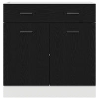 Armadietto con Cassetto Riga Rovere nero 80 x 46 x 81.5 cm 863277