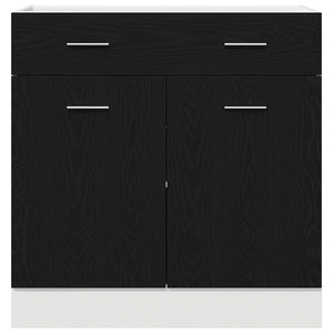 Armadietto con Cassetto Riga Rovere nero 80 x 46 x 81.5 cm 863277