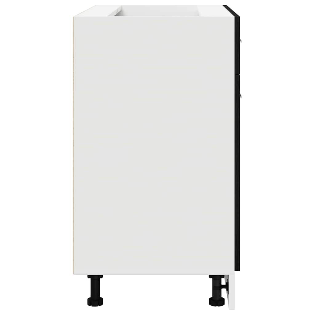 Armadietto con Cassetto Riga Rovere nero 80 x 46 x 81.5 cm 863277