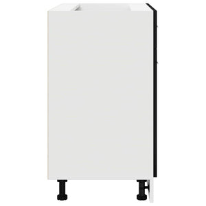 Armadietto con Cassetto Riga Rovere nero 80 x 46 x 81.5 cm 863277