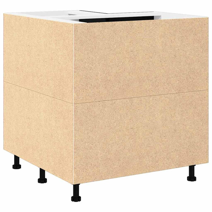 Armadio angolare in basso con lo scaffale Riga Rovere nero 863287