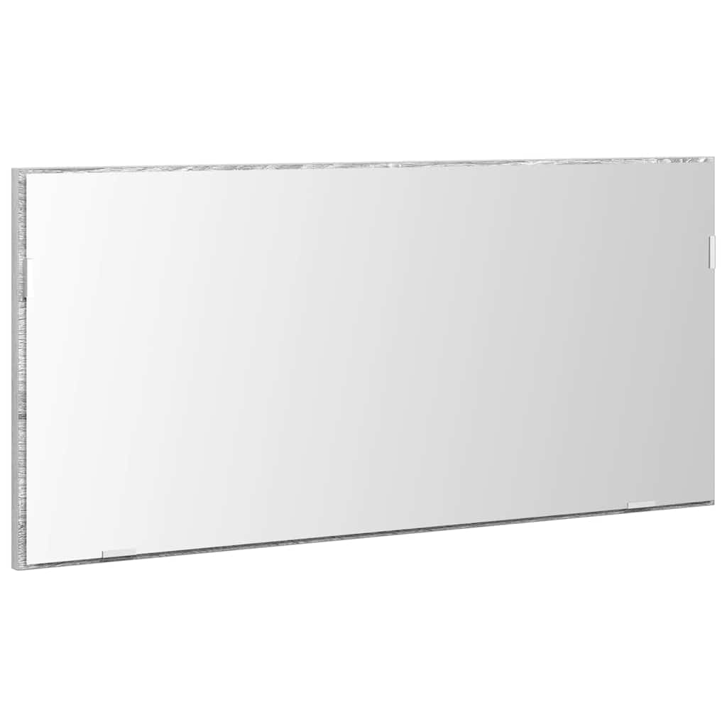 Specchio con luci a strisce a LED-Specchio da bagno Grigio sonoma alto 80 x 37 cm