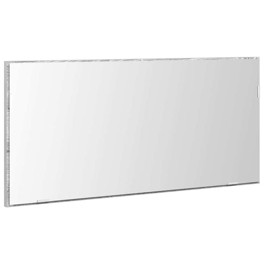 Specchio con luci a strisce a LED-Specchio da bagno Grigio sonoma alto 80 x 37 cm