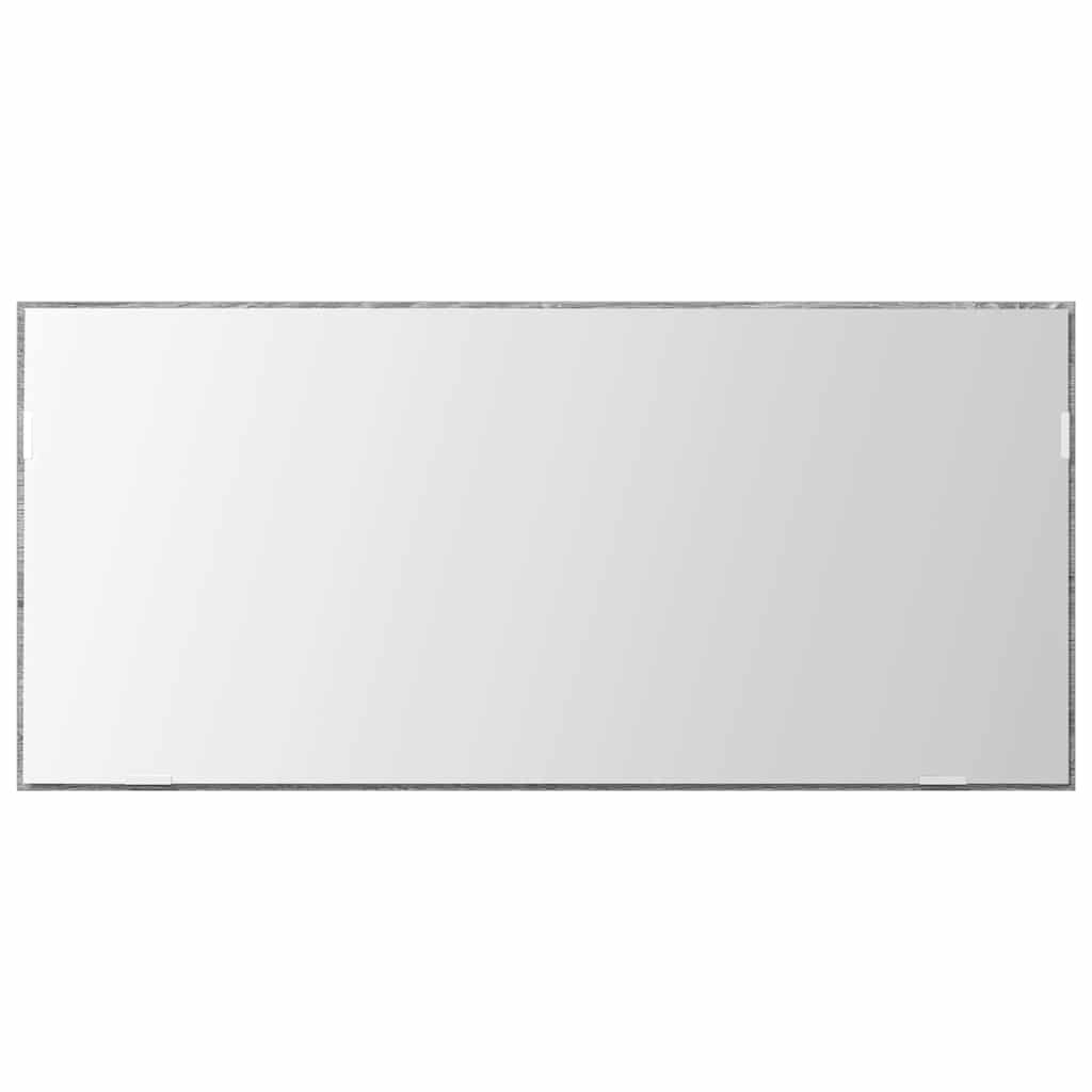 Specchio con luci a strisce a LED-Specchio da bagno Grigio sonoma alto 80 x 37 cm