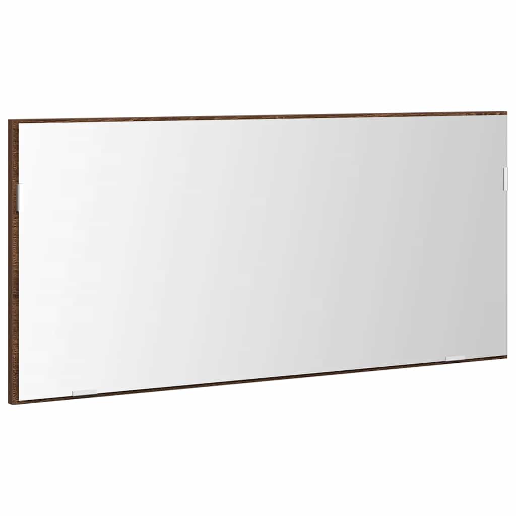 Specchio da bagno con specchio Rovere marrone 80 x 8.5 x 37 cm 863305