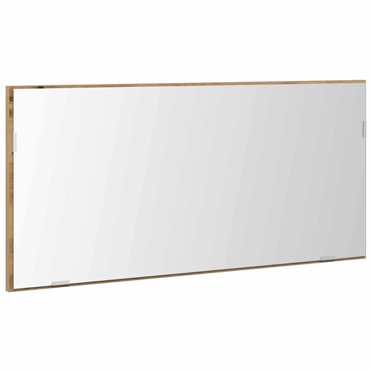 Specchio con luci a strisce a LED-Specchio da bagno rovere artigianale 80 x 37 cm