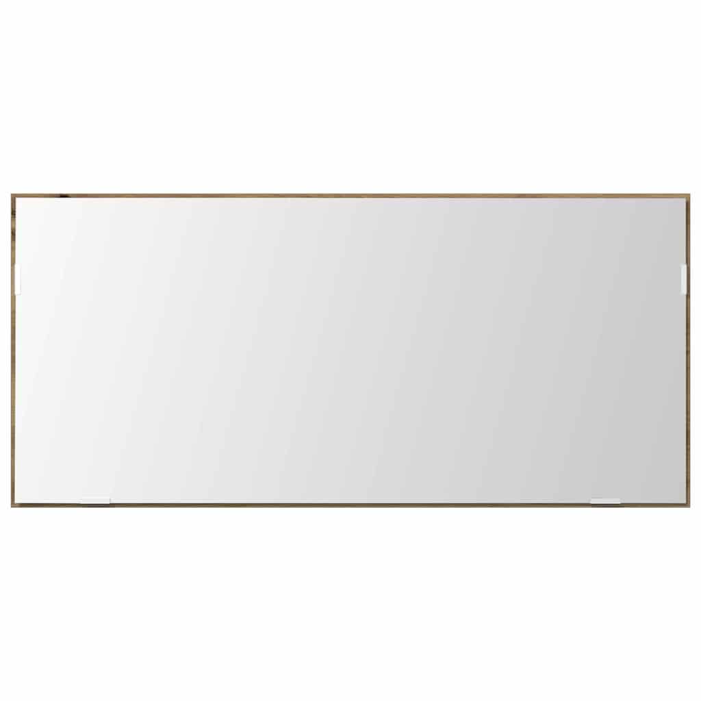 Specchio da bagno rovere artigianale 80 x 8.5 x 37 cm 863307