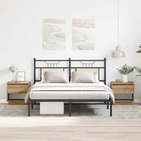 Comodino con cassetto 2 pz-Set di 2 Tavolino da notte Rovere artigianale 45 x 34 x 44 cm