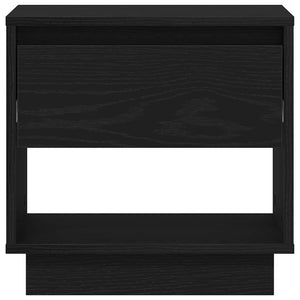 Comodino-Tavolino da notte Rovere Nero 45 x 34 x 44 cm Legno multistrato