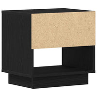 Comodino 2 pz-Set di 2 Tavolino da notte Rovere Nero 45 x 34 x 44 cm Legno multistrato