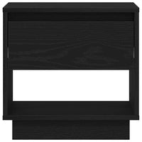 Comodino 2 pz-Set di 2 Tavolino da notte Rovere Nero 45 x 34 x 44 cm Legno multistrato