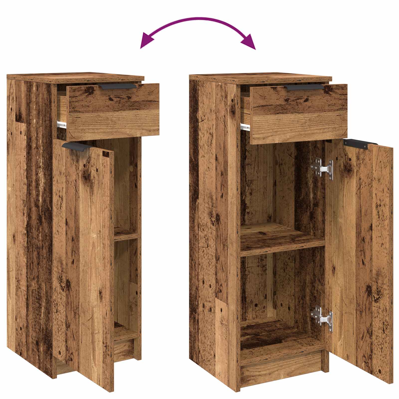 Mobile da Bagno Legno vecchio 32 x 34 x 90 cm Legno multistrato 863417