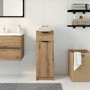 Mobile da Bagno con cassetto rovere artigianale 32 x 34 x 90 cm 863418