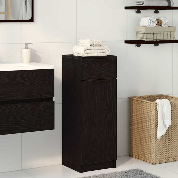 Mobile da Bagno Rovere nero 32 x 34 x 90 cm Legno multistrato 863419