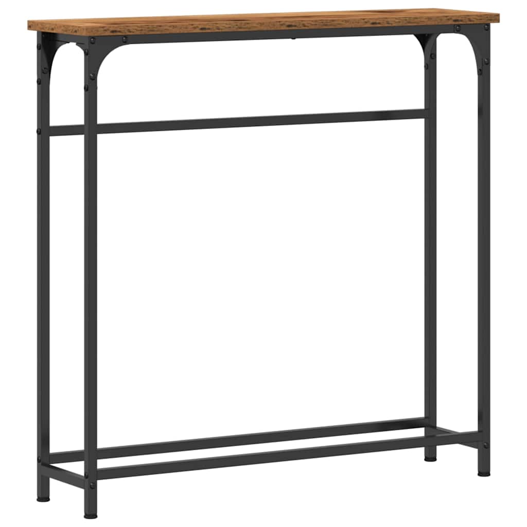 Tavolo Consolle con lo scaffale Legno vecchio 75 x 19.5 x 75 cm 863503