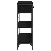 Tavolo Consolle con cassetto Rovere nero 72.5 x 25 x 75 cm 863521