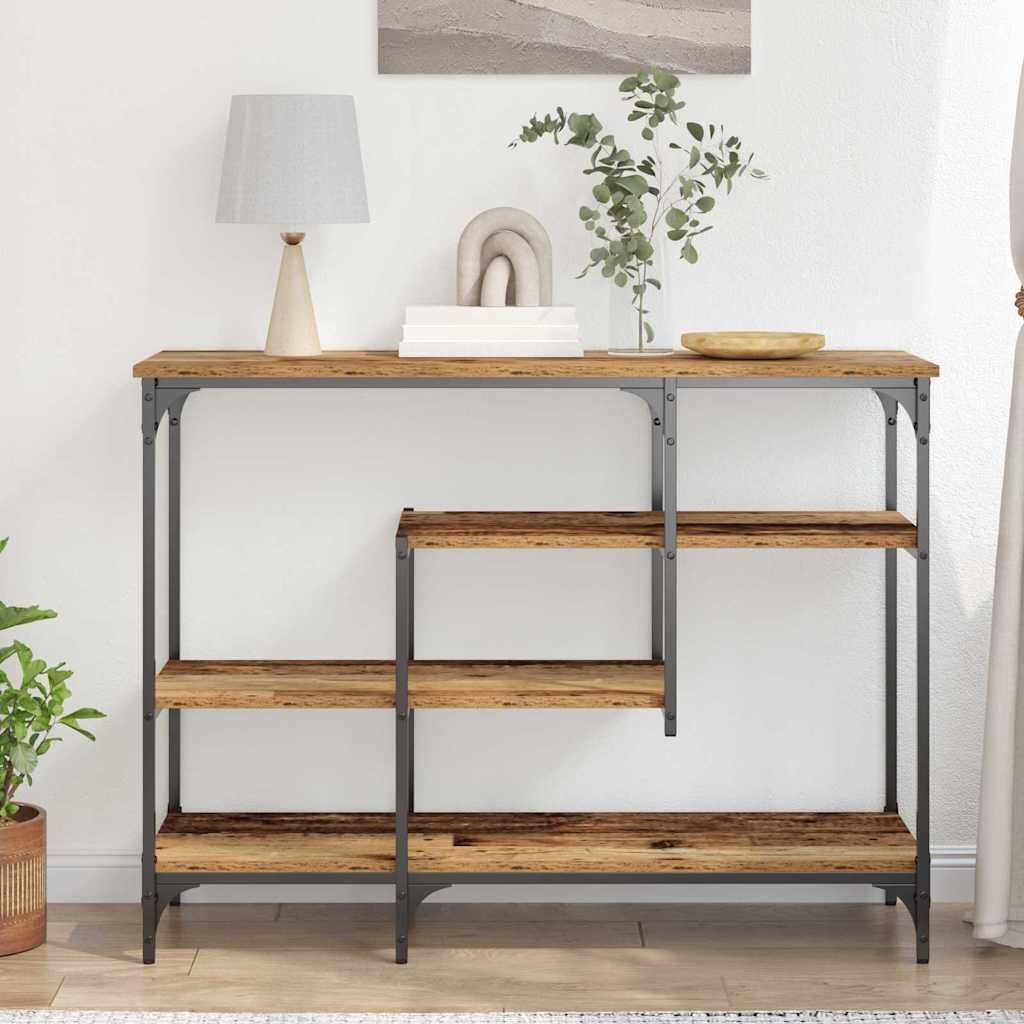 Tavolo Console con lo scaffale Legno vecchio 100 x 35 x 75 cm 863559