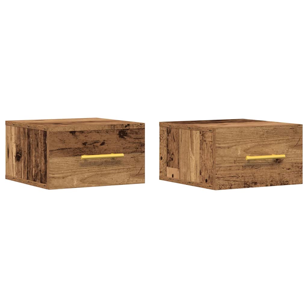 Armadio da Notte 2 pcs Legno vecchio 35 x 35 x 20 cm 863783
