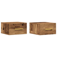 Armadio da Notte 2 pcs Legno vecchio 35 x 35 x 20 cm 863783