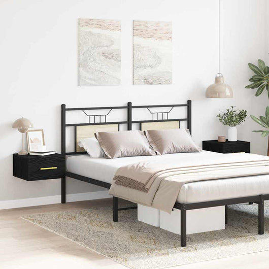 Armadio da Notte 2 pcs Rovere nero 35 x 35 x 20 cm 863787