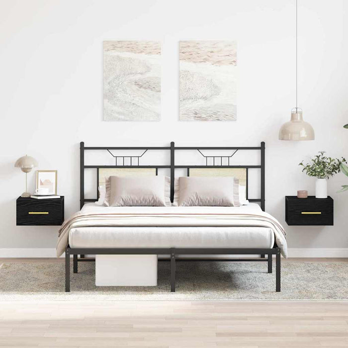 Armadio da Notte 2 pcs Rovere nero 35 x 35 x 20 cm 863787