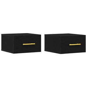 Armadio da Notte 2 pcs Rovere nero 35 x 35 x 20 cm 863787