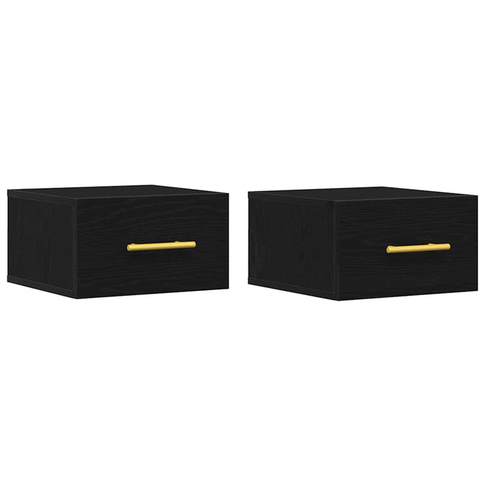 Armadio da Notte 2 pcs Rovere nero 35 x 35 x 20 cm 863787