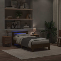 Struttura del letto rovere artigianale 75 x 190 cm 863816