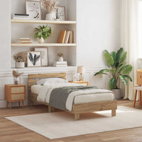 Struttura del letto rovere artigianale 75 x 190 cm 863816