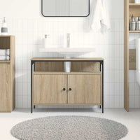 Armadio per Lavabo da Bagno con porta Marrone 80 x 30 x 60 cm 864341