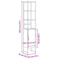 Mobile da Bagno Beige 33 x 33 x 185.5 cm Legno multistrato 864342