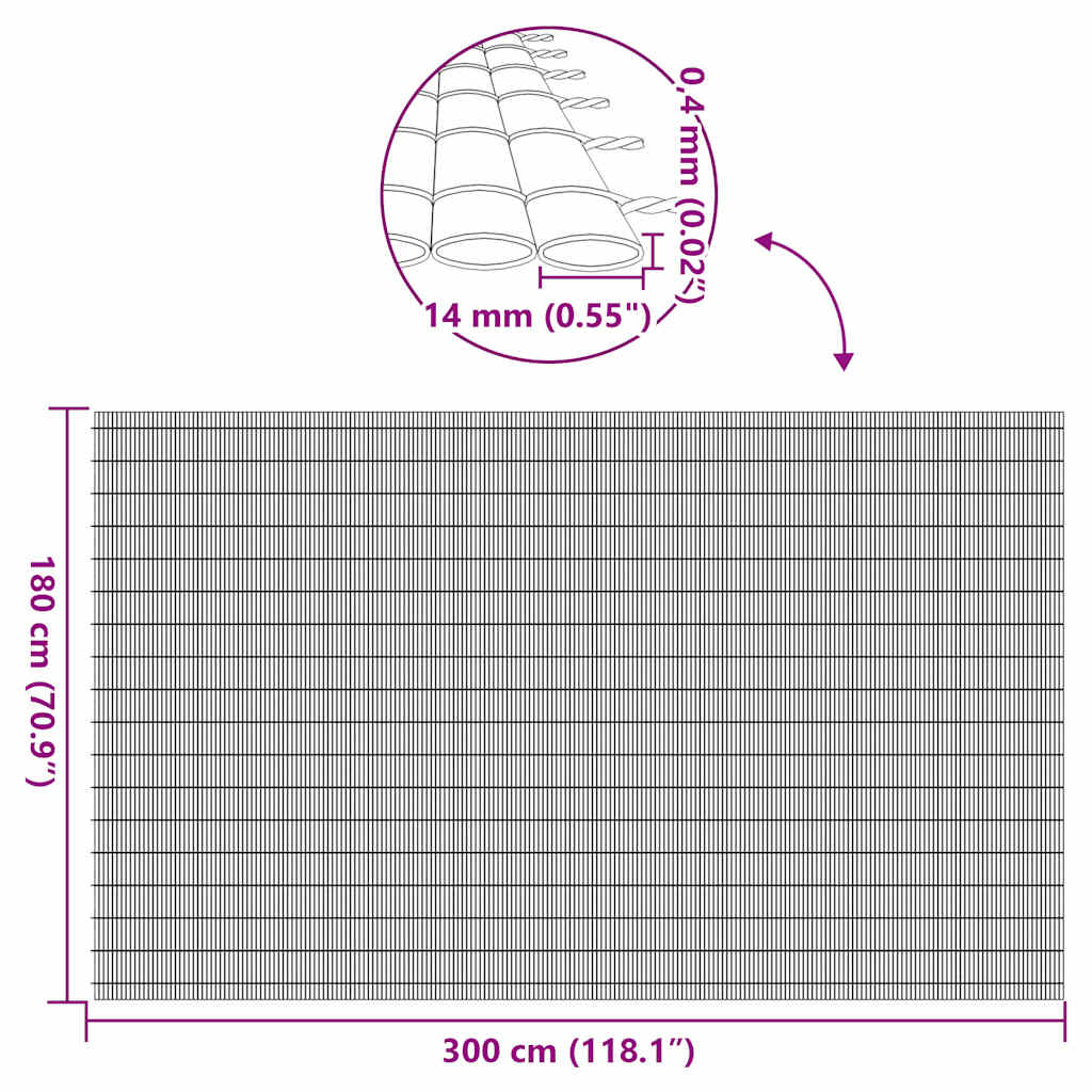 Recinzione da Giardino Bifacciale Gialla 1,8x3 m in PVC 42002620