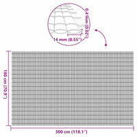Recinzione da Giardino Bifacciale Gialla 1,8x3 m in PVC 42002620