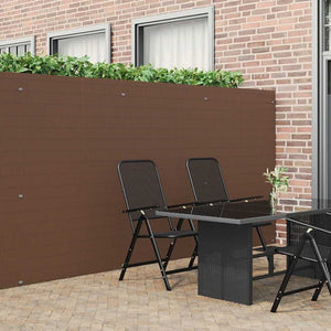 vidaXL Recinzione da Giardino Bifacciale Marrone 1,8x3 m in PVC