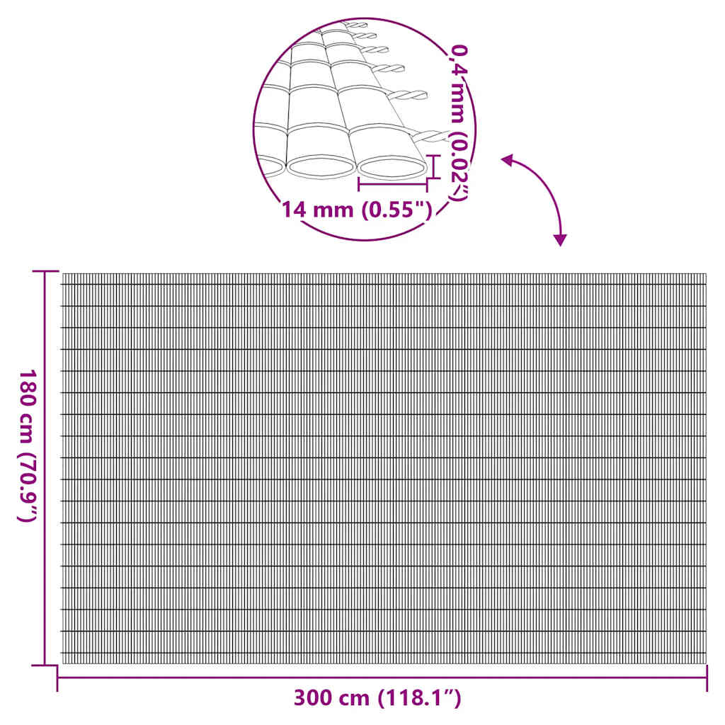 vidaXL Recinzione da Giardino Bifacciale Grigia 1,8x3 m in PVC
