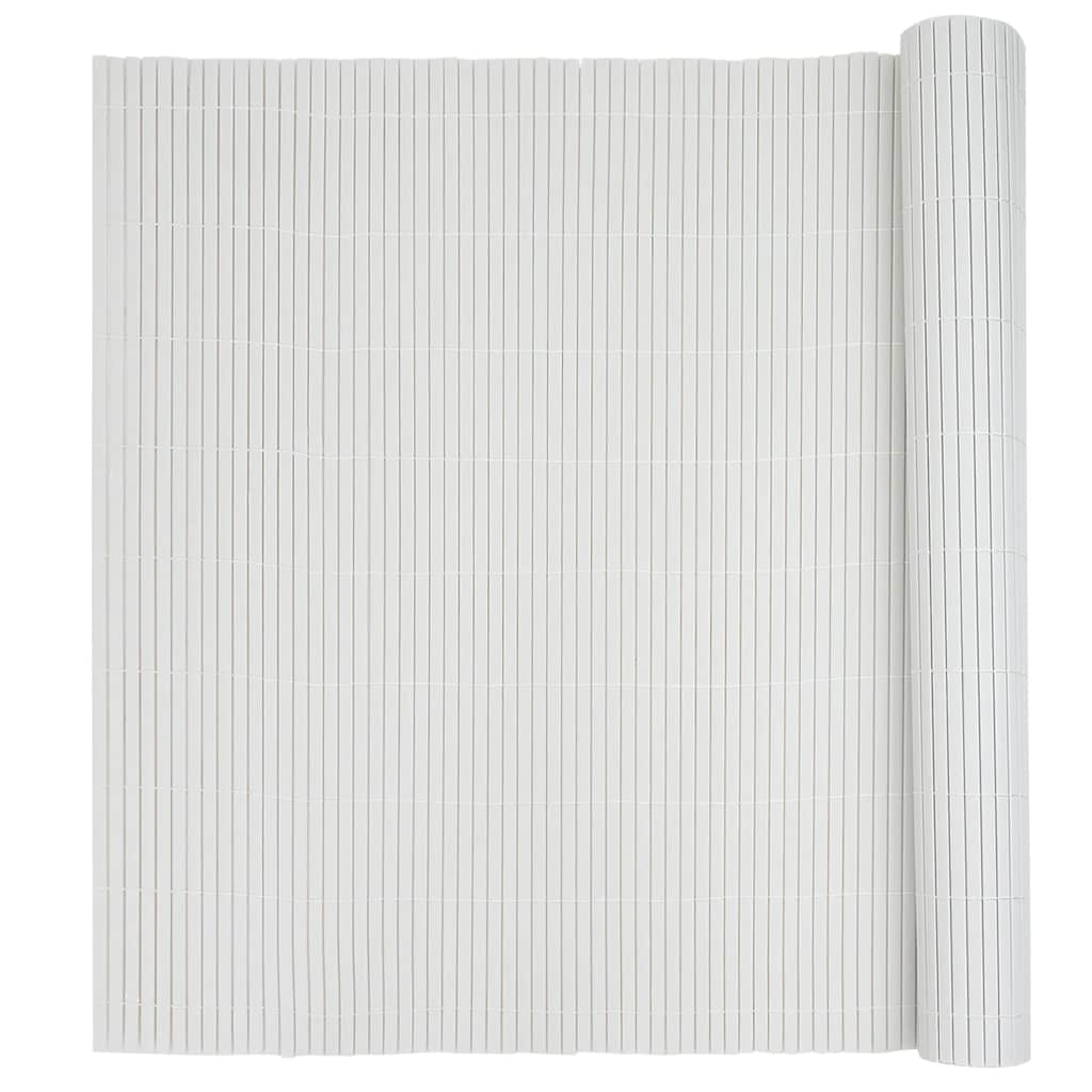 Recinzione da Giardino Bifacciale Bianca 1,8x5 m in PVC 42002623