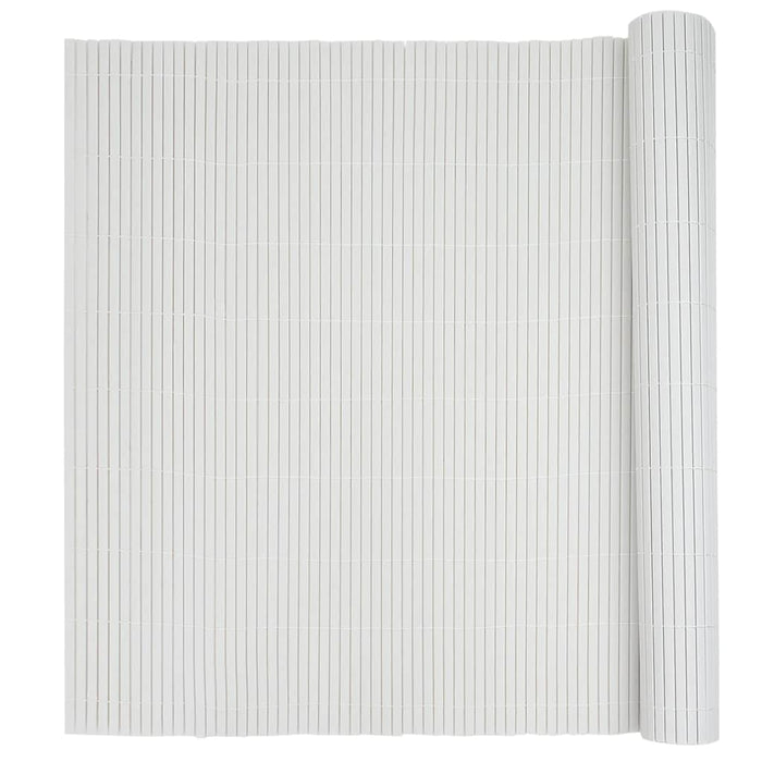 Recinzione da Giardino Bifacciale Bianca 1,8x5 m in PVC 42002623