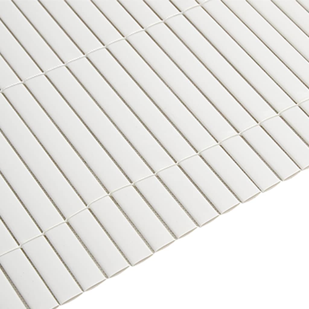 Recinzione da Giardino Bifacciale Bianca 1,8x5 m in PVC 42002623