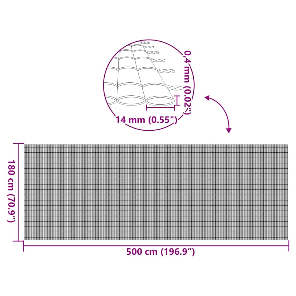 Recinzione da Giardino Bifacciale Gialla 1,8x5 m in PVC 42002625