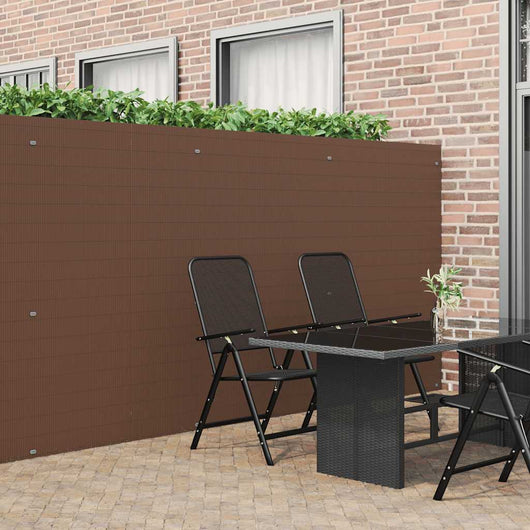 Recinzione da Giardino Bifacciale Marrone 1,8x5 m in PVC 42002626