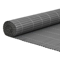 Recinzione da Giardino Bifacciale Grigia 1,8x5 m in PVC 42002627