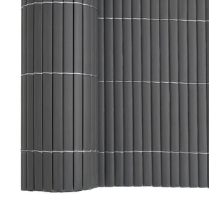 Recinzione da Giardino Bifacciale Grigia 1,8x5 m in PVC