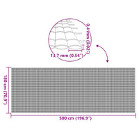 Recinzione da Giardino Bifacciale Grigia 1,8x5 m in PVC 42002627