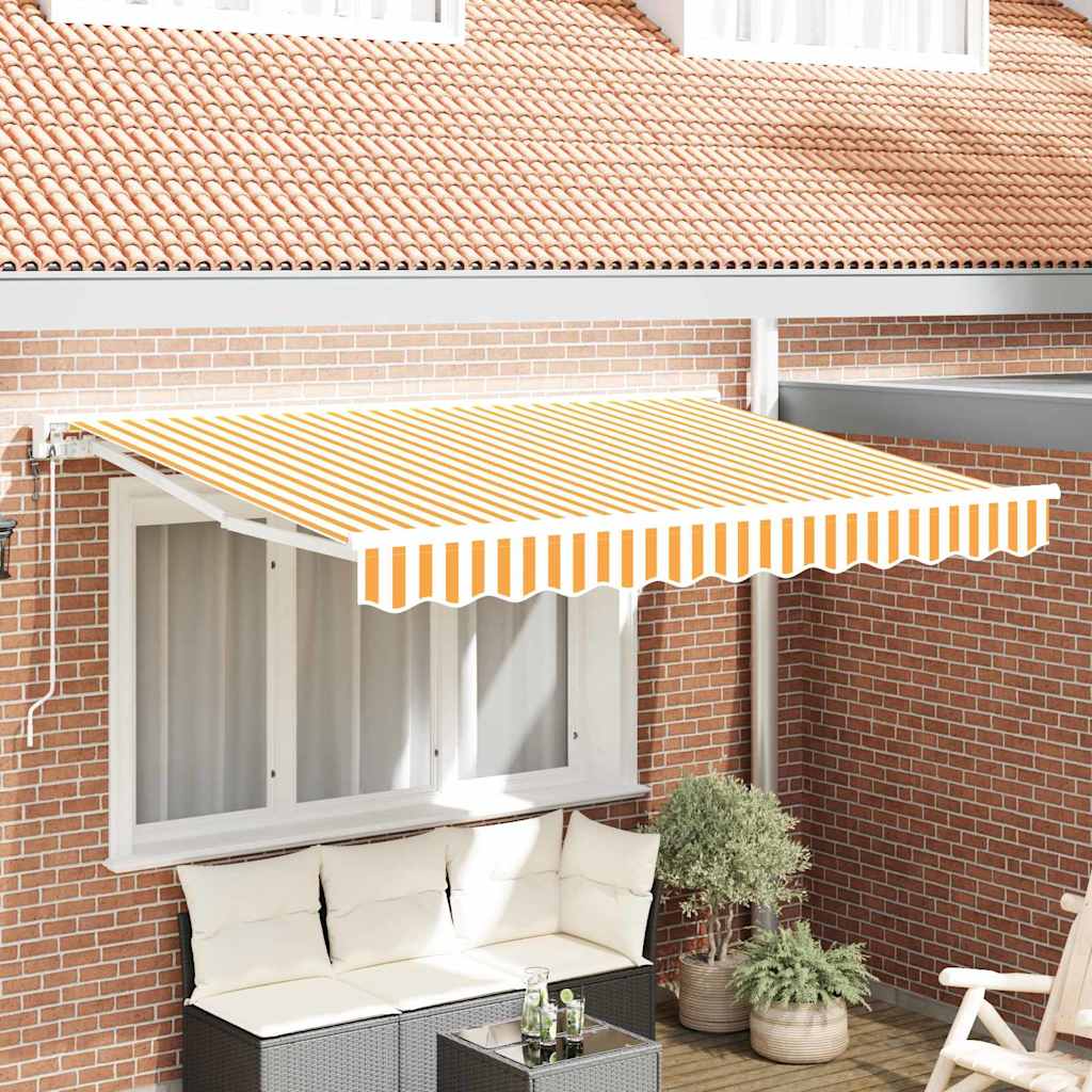 Tenda Retrattile Giallo e Bianco 250 x 200 cm 3329362