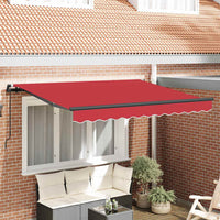 vidaXL Tenda Retrattile Rosso 250 x 200 cm Poliestere e Alluminio