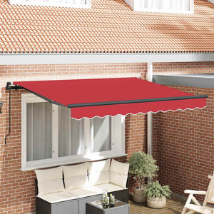 vidaXL Tenda Retrattile Rosso 250 x 200 cm Poliestere e Alluminio